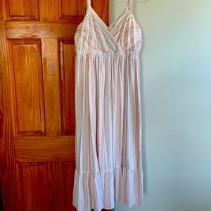 Striped, light weight, floor length maxi dress